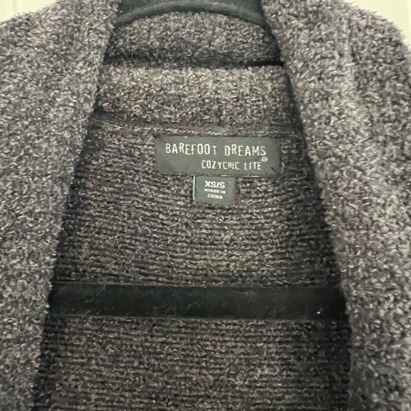 Barefoot Dreams CozyChic Lite Circle Cardigan in Carbon XS/S - Picture 3 of 3